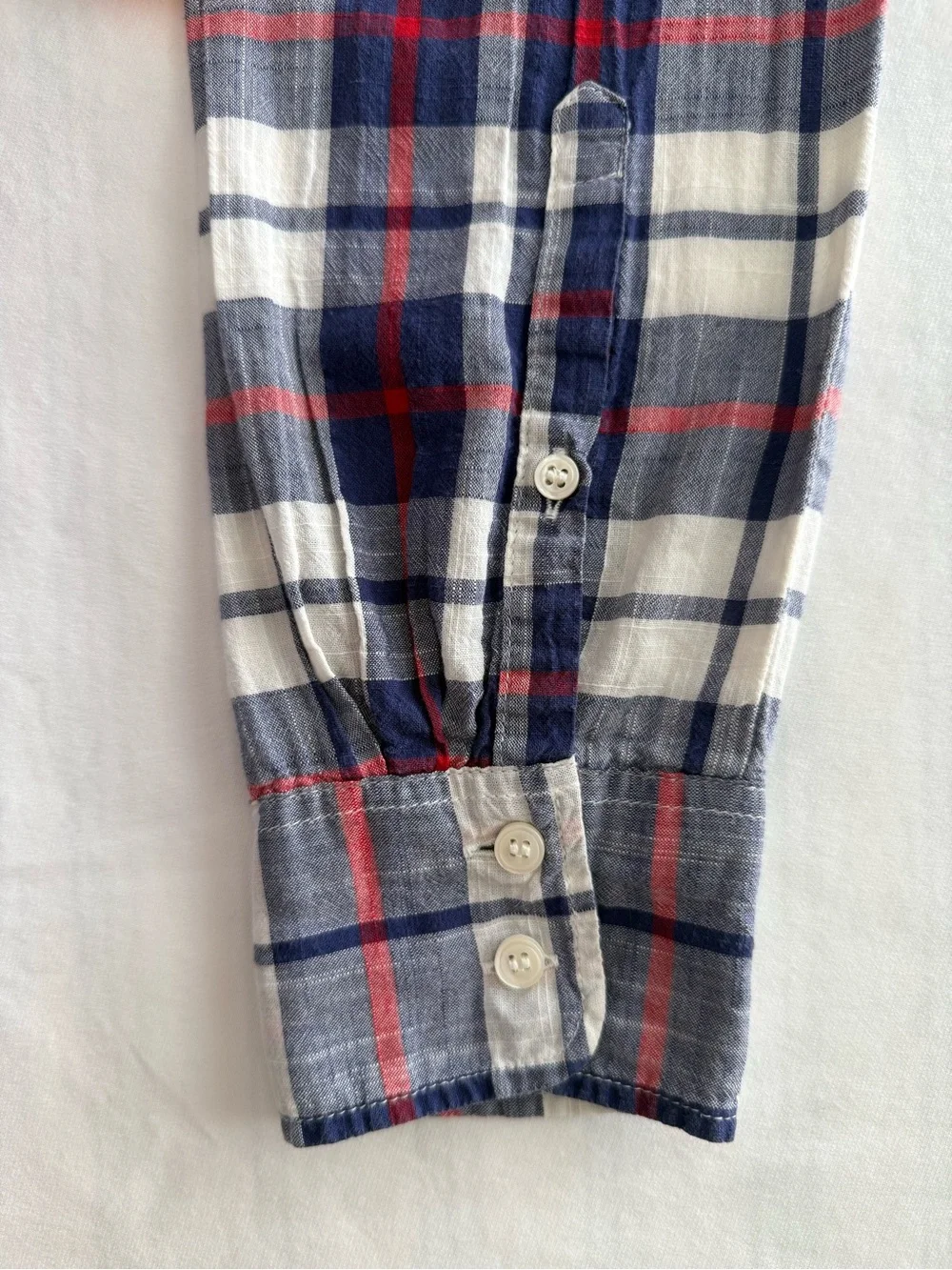 J. Crew Women’s Plaid Long-Sleeve Half Button-Down Popover Size XS 100% Cotton